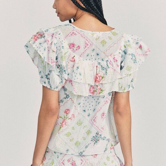 LoveShackFancy Amora Top Medium in Magic Light  Revolve - Picture 6 of 14